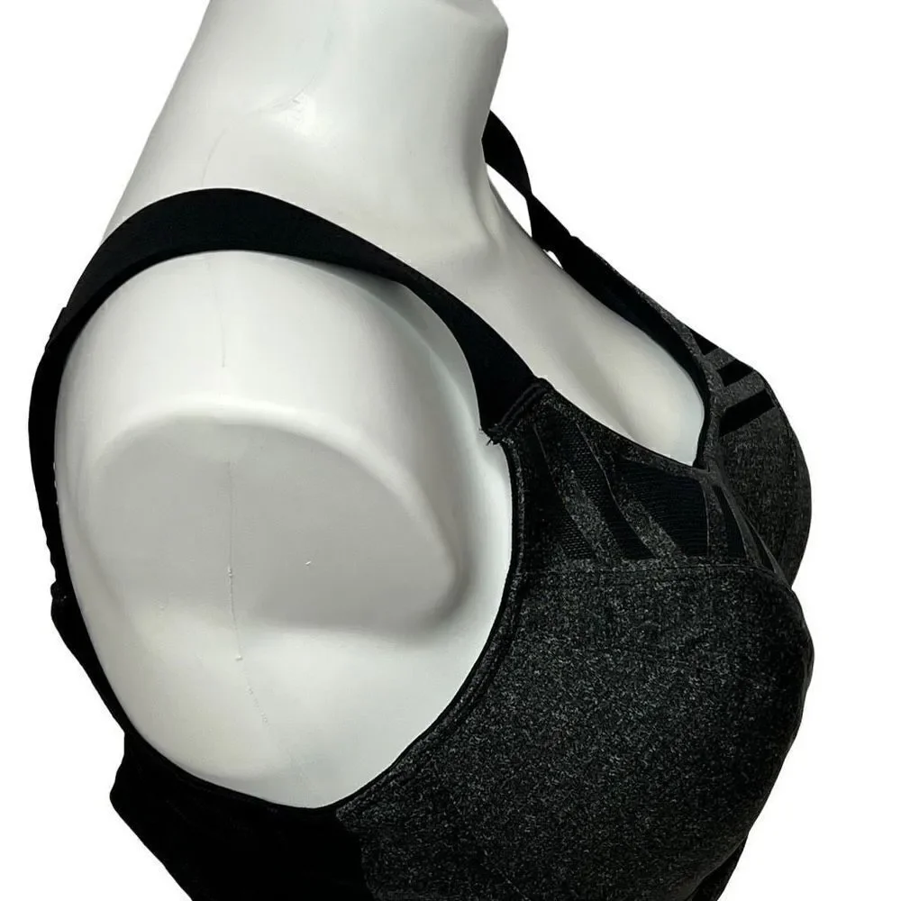 Livi active max support underwire gray high impact sports bra size 44DD